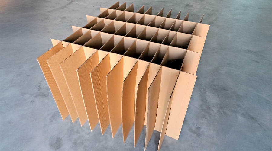 Rejillas y separadores de cartón para protección de productos